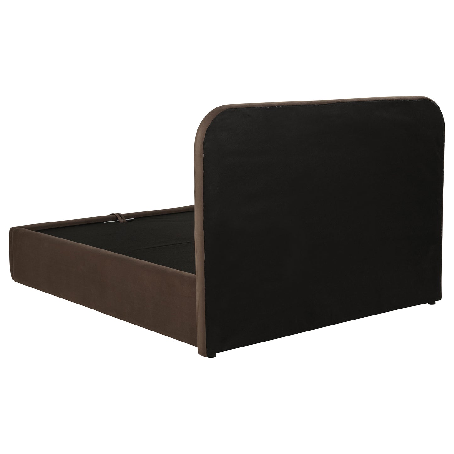 Anders Upholstered Queen Storage Lift Platform Bed Chocolate