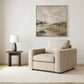 Amador Chenille Upholstered Track Arm Accent Chair Camel