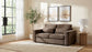 Amador Chenille Upholstered Track Arm Loveseat Chocolate