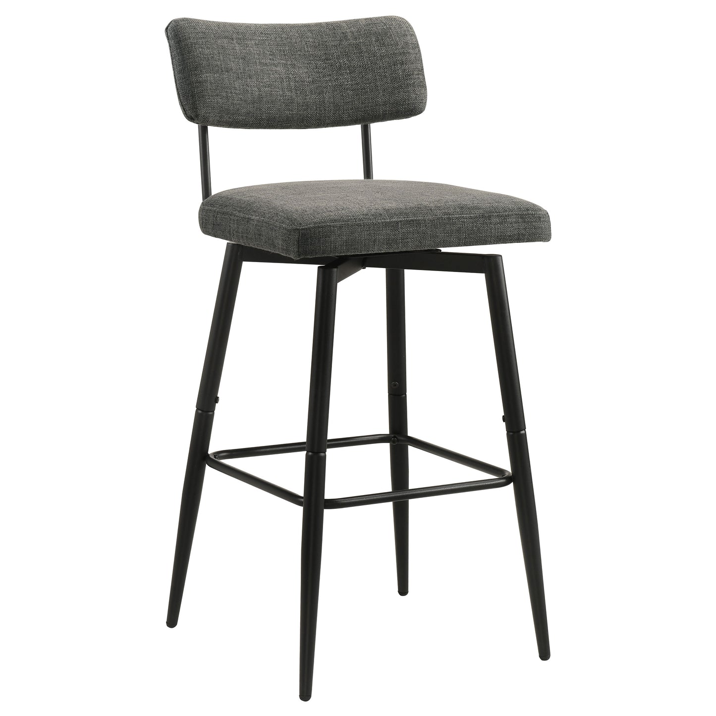 Levine Fabric Upholstered Swivel Bar Chair Grey (Set of 2)