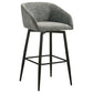 Rainer Fabric Upholstered Swivel Bar Chair Charcoal (Set of 2)