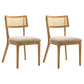 Fabra Cane Back Side Chair Honey Wheat (Set of 2)