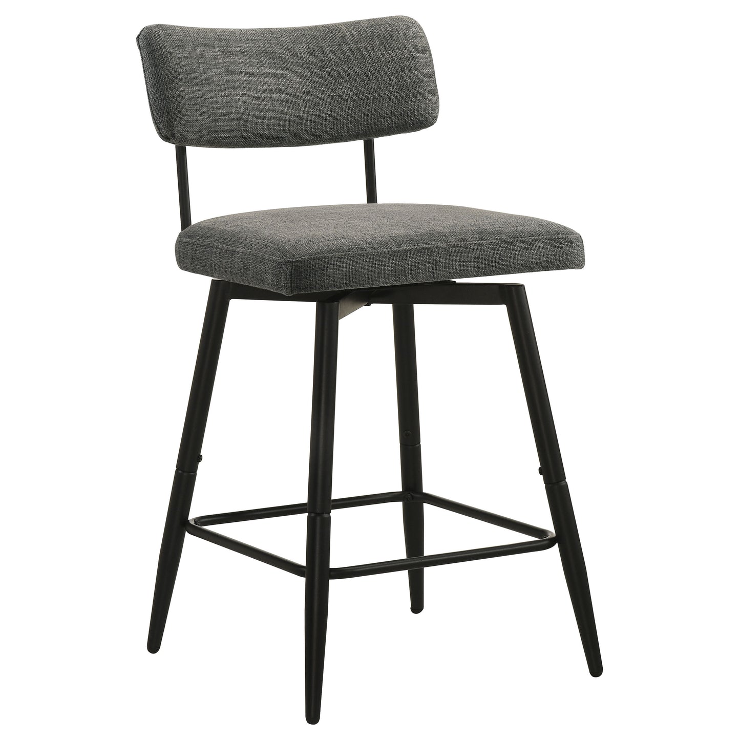 Levine Fabric Upholstered Swivel Counter Chair Grey (Set of 2)