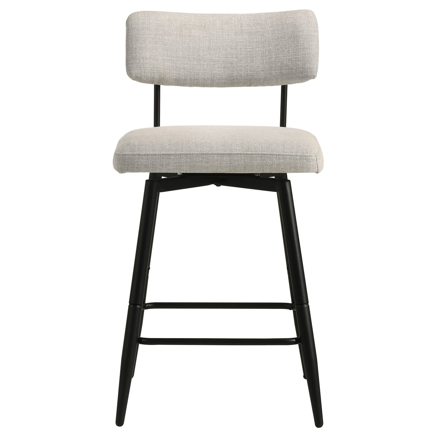 Levine Fabric Upholstered Swivel Counter Chair Cream (Set of 2)