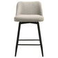 Mellor Fabric Upholstered Swivel Counter Chair Slate Brown (Set of 2)
