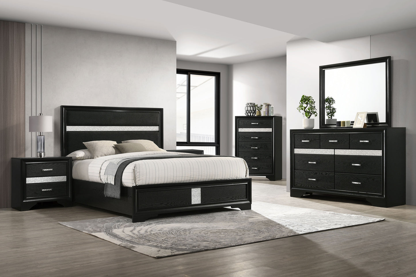 Miranda 5-piece Eastern King Bedroom Set White