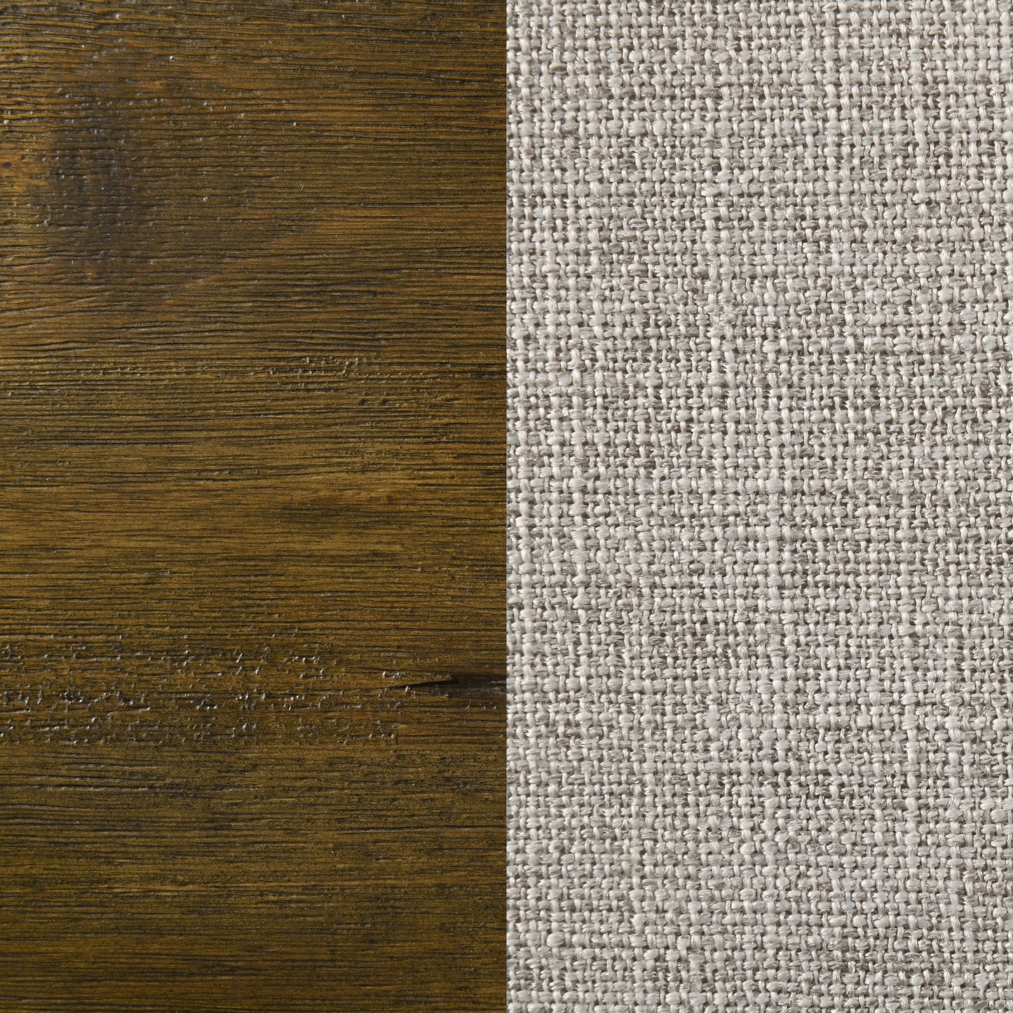 Doherty Eastern King Linen Upholstered Panel Bed Rustic Brown