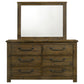 Doherty 6-drawer Dresser with Mirror Rustic Brown