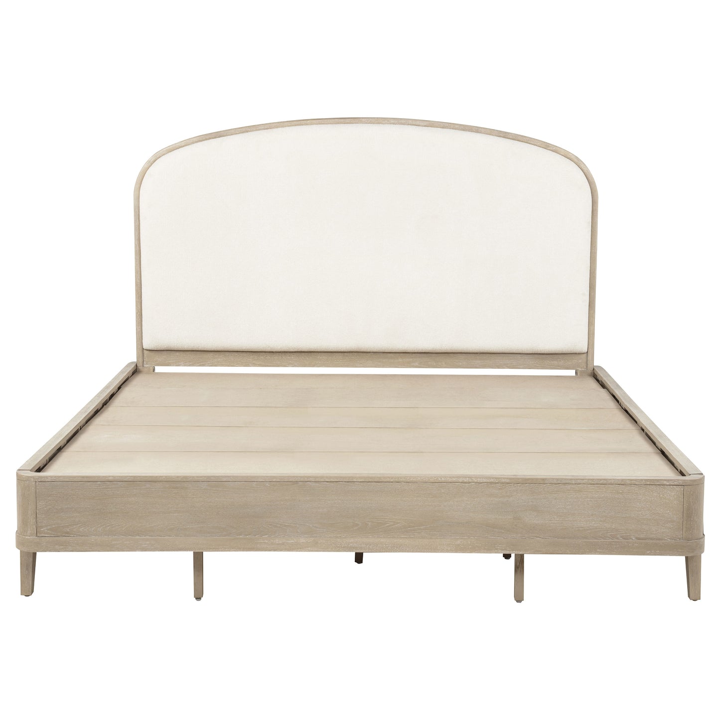 Lucaire California King Upholstered Panel Bed Sandstone