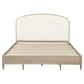 Lucaire California King Upholstered Panel Bed Sandstone