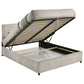 Reeves Upholstered Queen Lift-Top Storage Platform Bed Beige