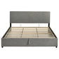 Reeves Upholstered Eastern King Lift-Top Storage Platform Bed Grey