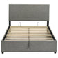 Reeves Upholstered Full Lift-Top Storage Platform Bed Grey