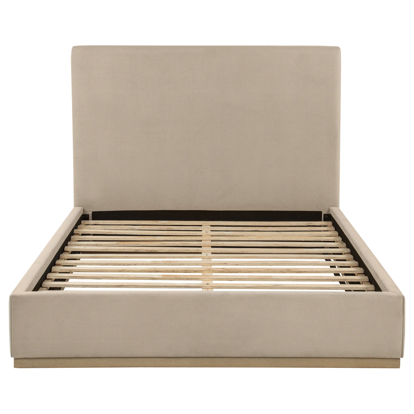 Knox Queen Fabric Upholstered Platform Bed Khaki
