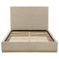 Knox Queen Fabric Upholstered Platform Bed Khaki