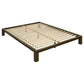 Gislen Eastern King Easy Assembly Wood Platform Bed Walnut