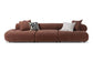 Byrne 143-inch Velvet Modular Bumper Sectional Sofa Rust