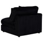 Blaine Upholstered Armless Chair Black