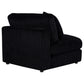 Blaine Upholstered Armless Chair Black