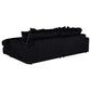 Blaine Upholstered Reversible Chaise Sectional Sofa Black