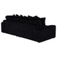 Blaine Upholstered Reversible Chaise Sectional Sofa Black