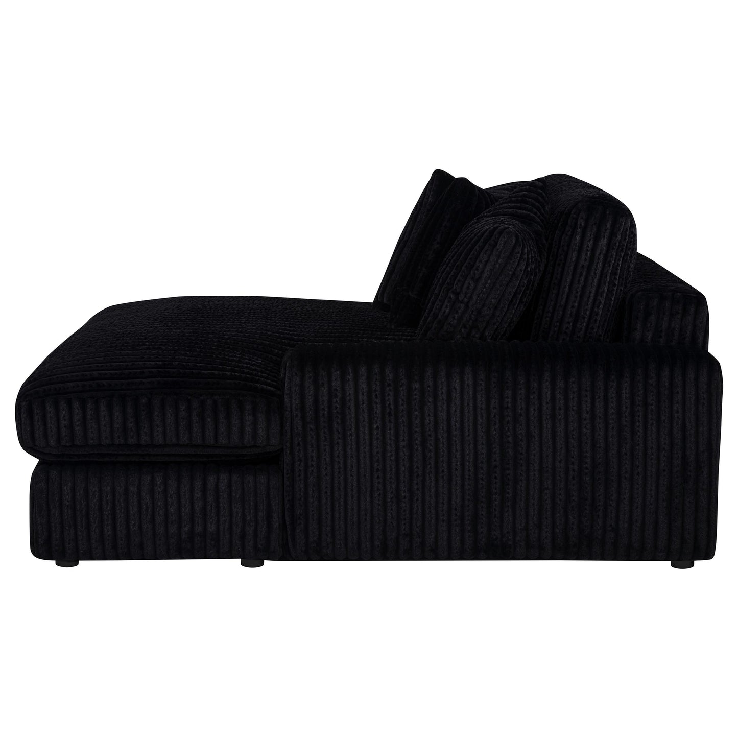 Blaine Upholstered Reversible Chaise Sectional Sofa Black