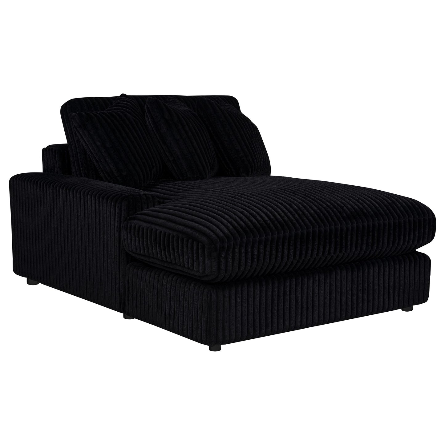 Blaine Upholstered Reversible Chaise Sectional Sofa Black