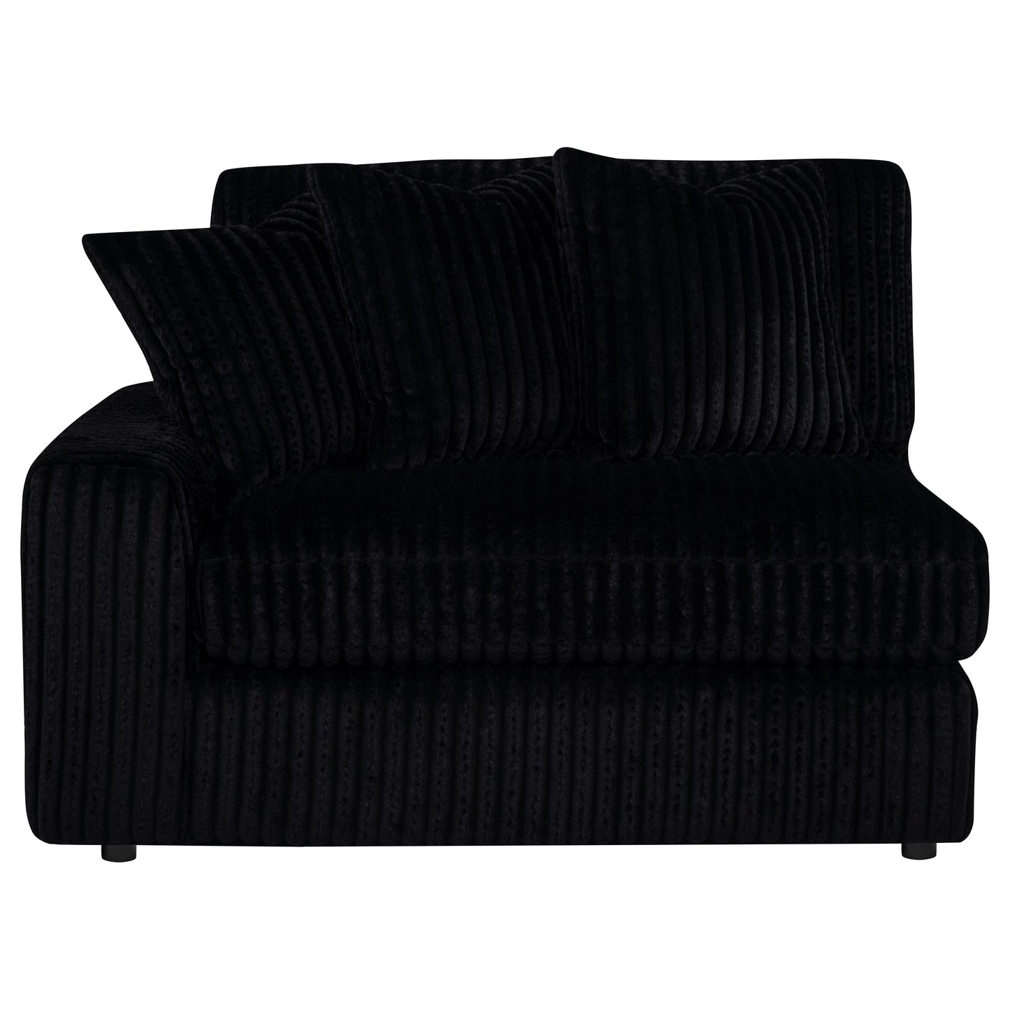 Blaine Upholstered Reversible Chaise Sectional Sofa Black