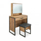 Bettin Vanity Set with Sliding Mirror and Stool Golden Oak