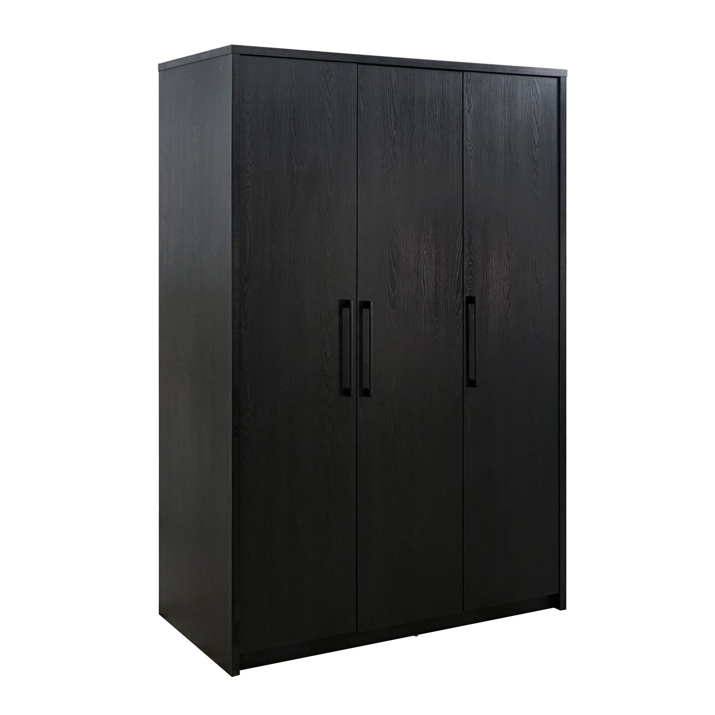 Cerda 3-door Bedroom Wardrobe Storage Cabinet Armoire Black