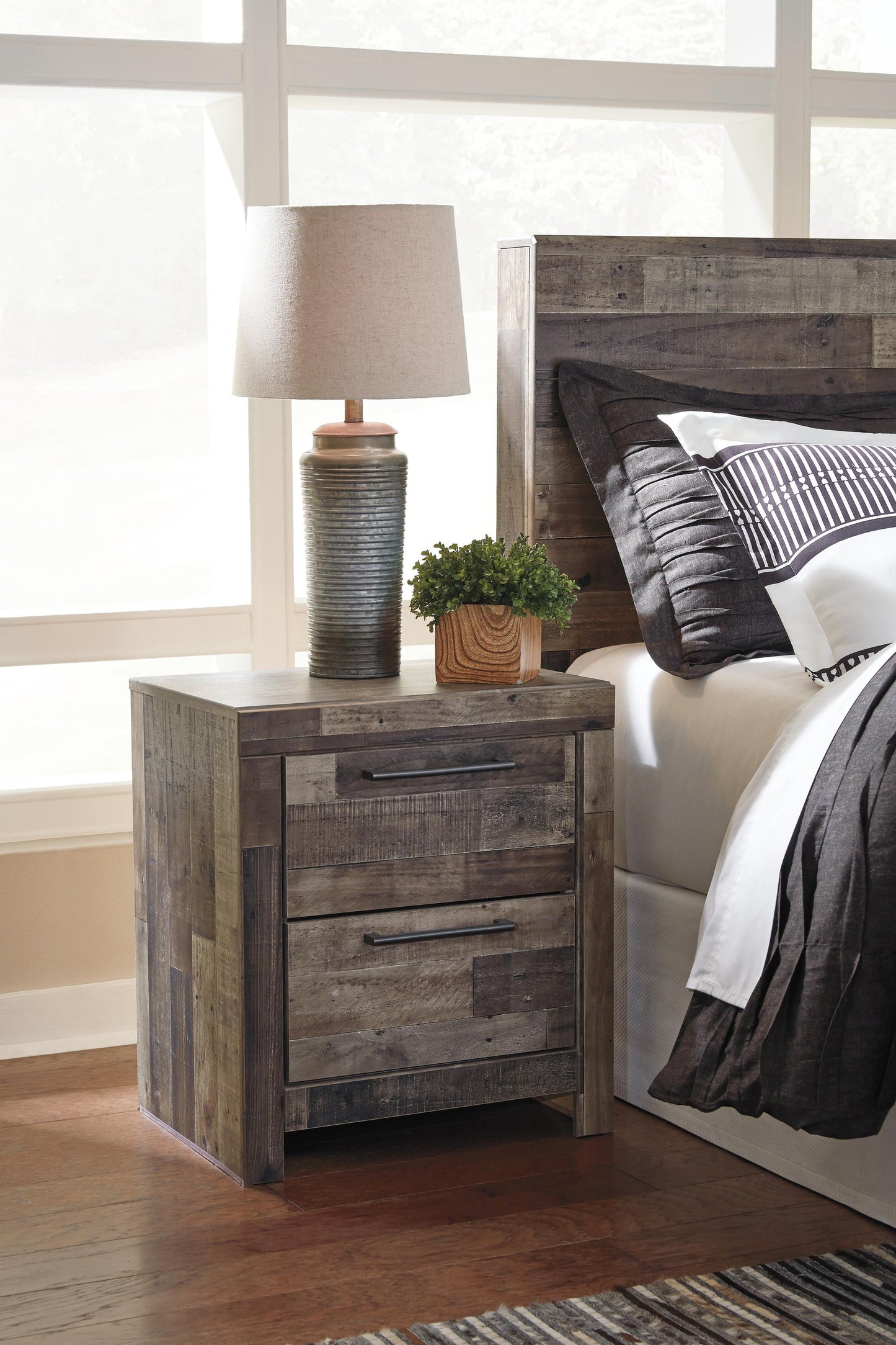 Derekson Two Drawer Night Stand