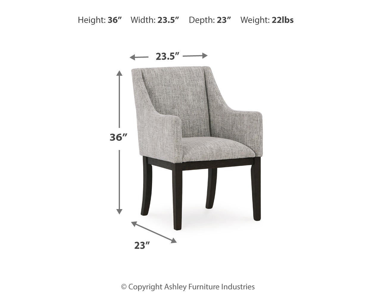 Burkhaus Dining UPH Arm Chair (2/CN)