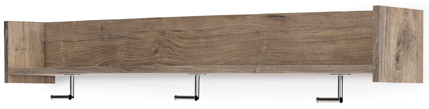 Oliah Wall Mounted Coat Rack w/Shelf