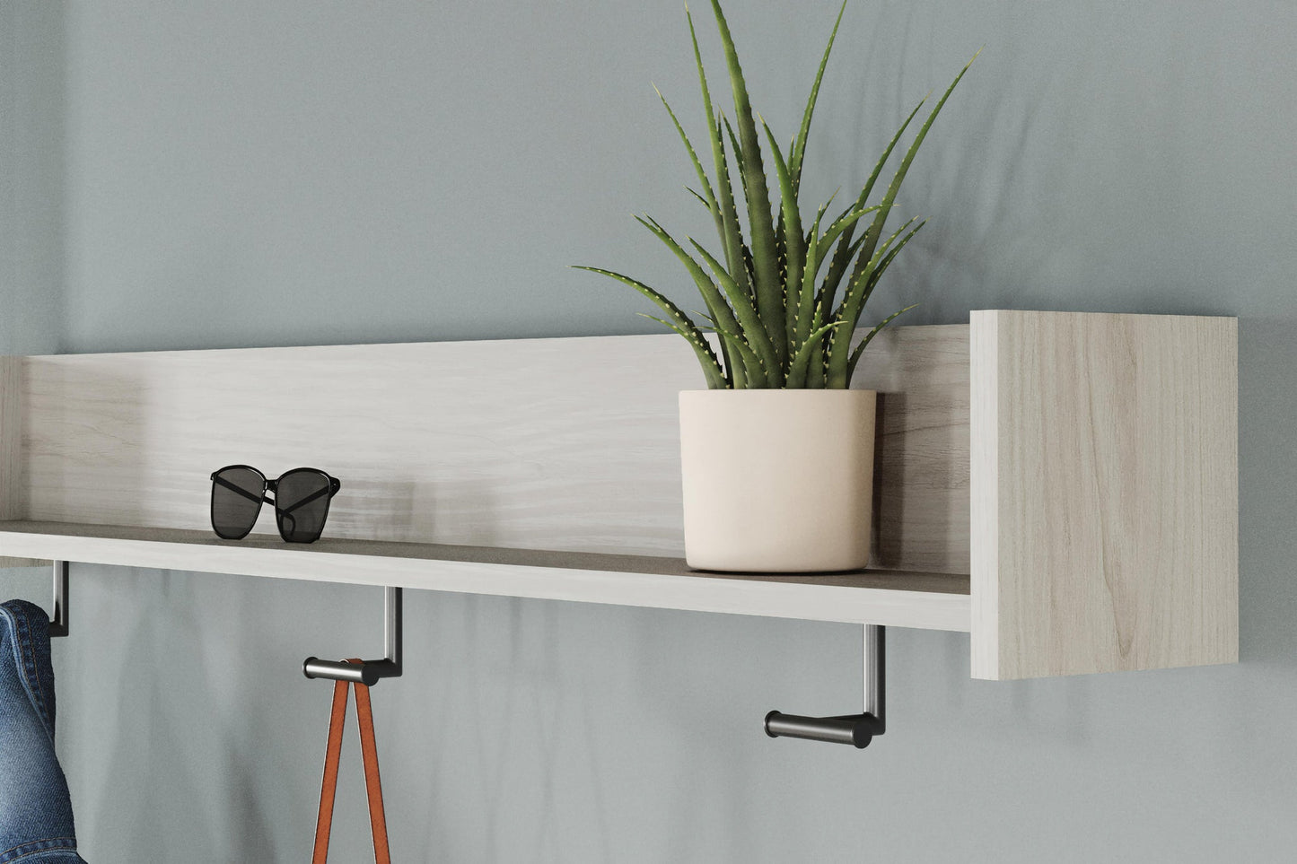 Socalle Wall Mounted Coat Rack w/Shelf