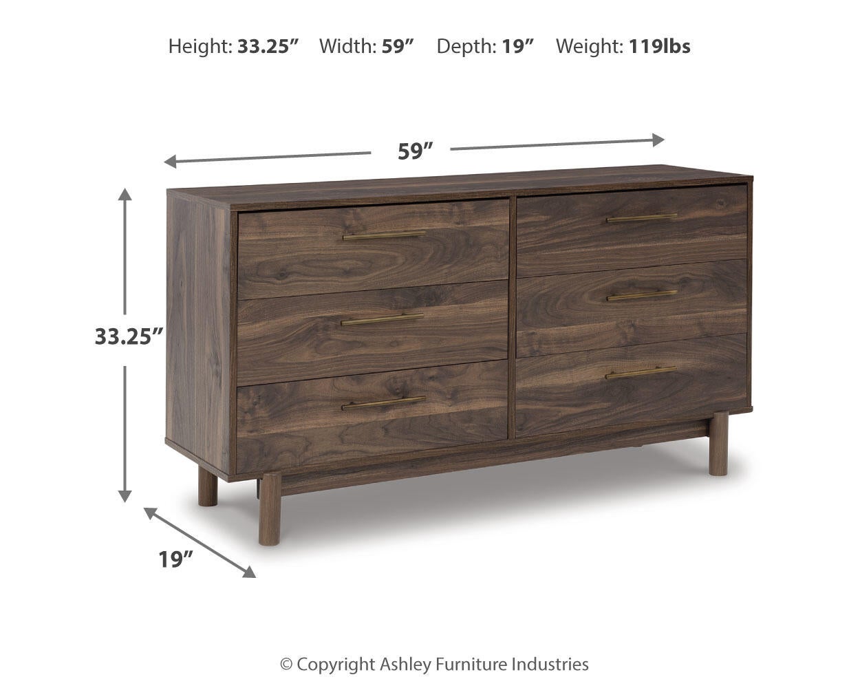 Calverson Six Drawer Dresser