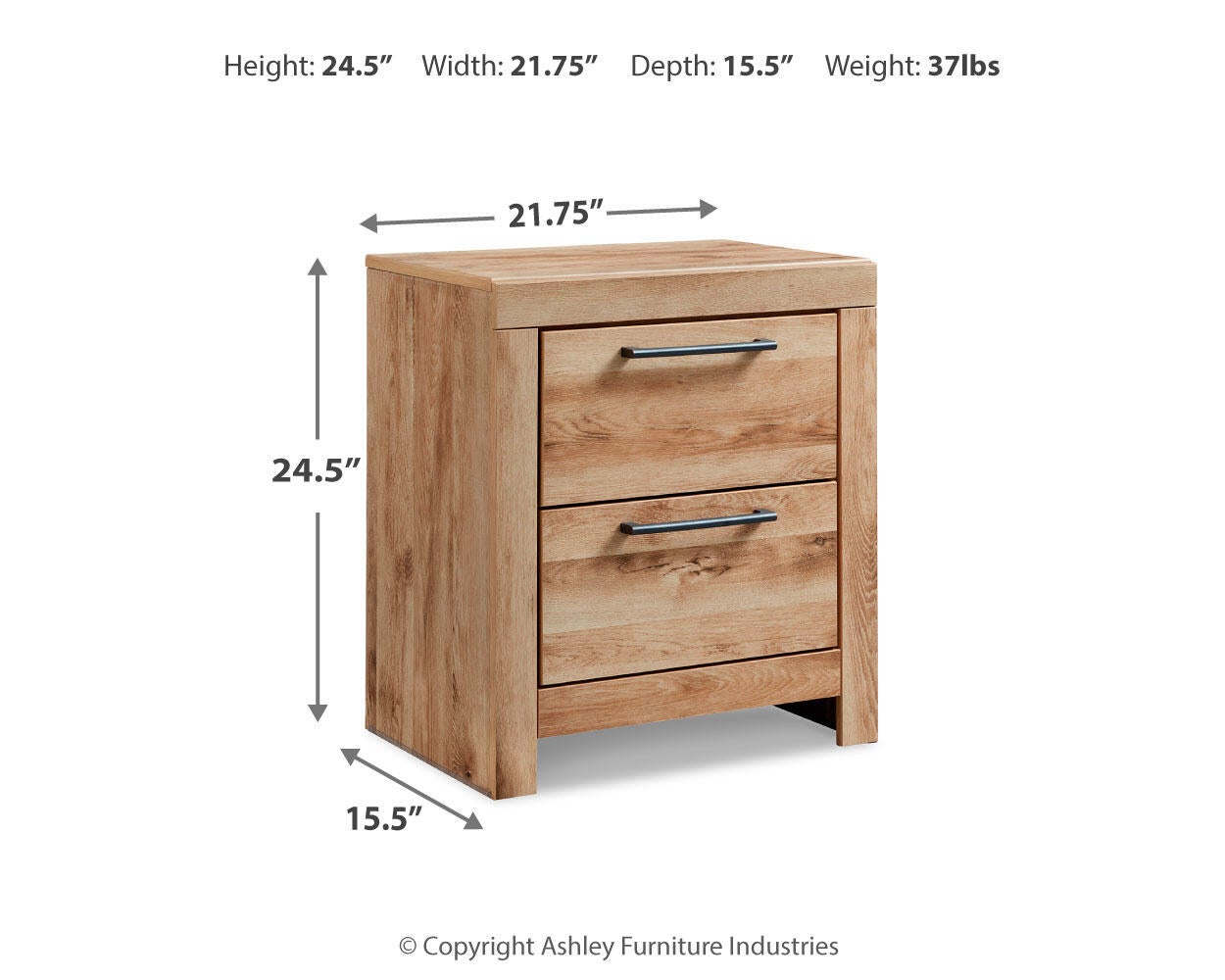 Hyanna Two Drawer Night Stand