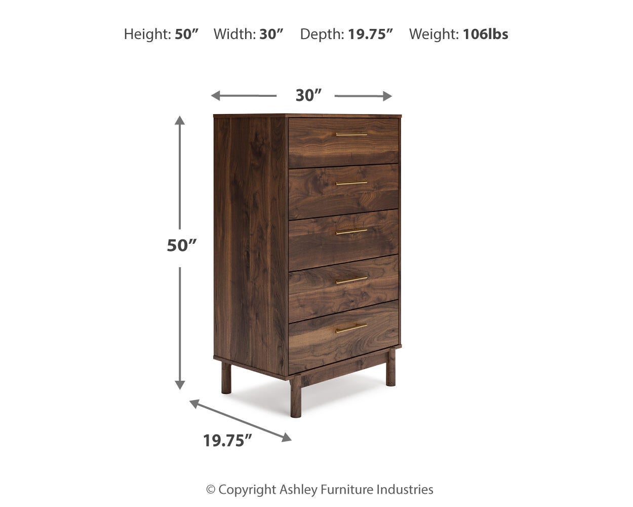 Calverson Five Drawer Chest