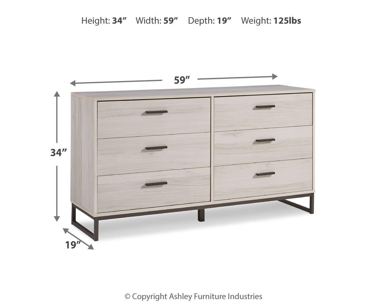 Socalle Six Drawer Dresser
