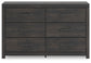 Hollivern Six Drawer Dresser