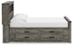Frandern Full Bookcase Panel Bed with Storage