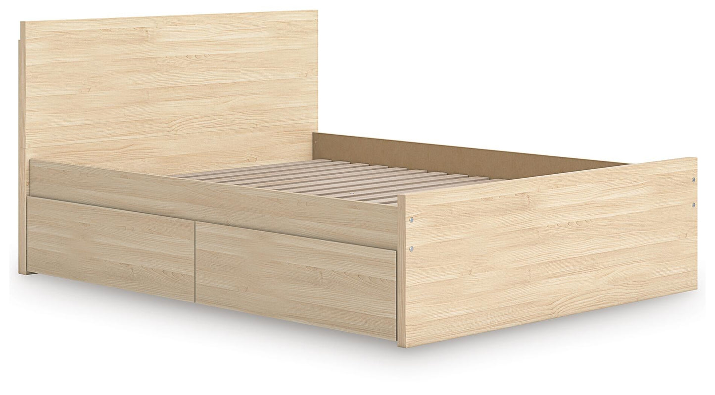 Onita Queen Panel Platform Bed with 1 Side Storage