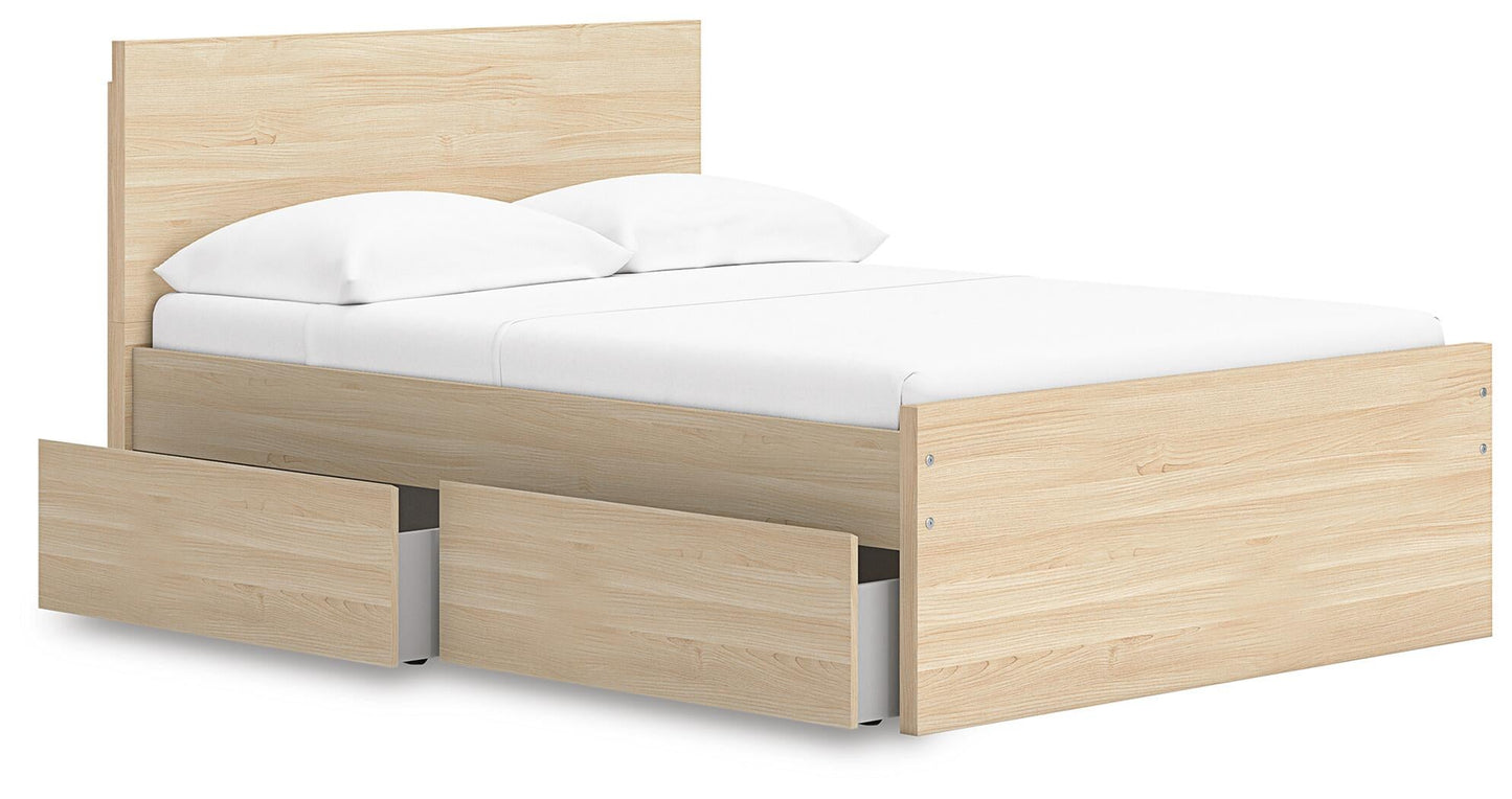 Onita Full Panel Platform Bed with 1 Side Storage