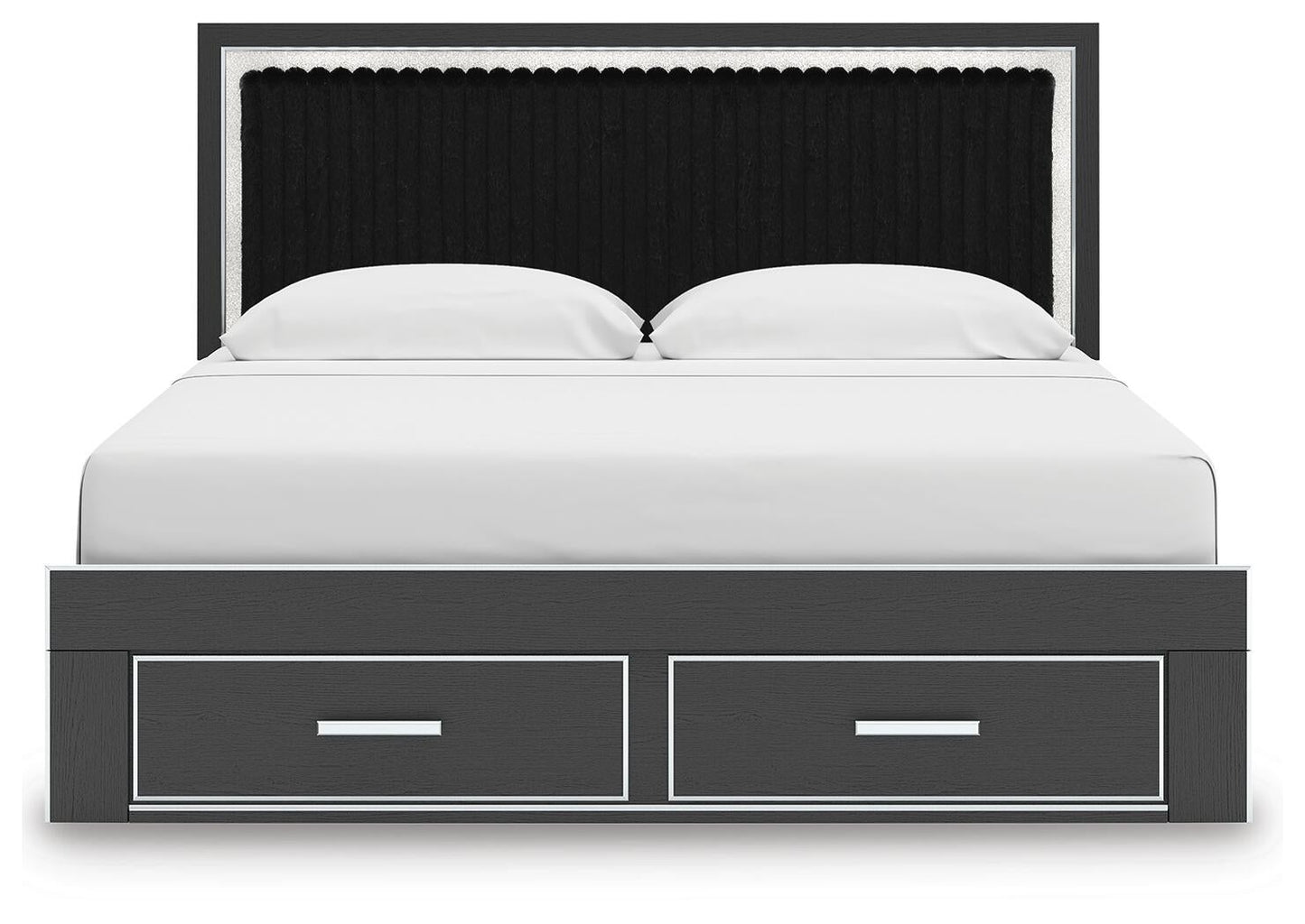 Zuraleus King Upholstered Panel Storage Bed