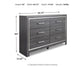 Lodanna Full Panel Bed with 2 Storage Drawers with Mirrored Dresser