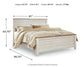 Willowton King Panel Bed with Mirrored Dresser