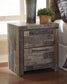 Derekson Full Panel Headboard Bed with Mirrored Dresser, Chest and Nightstand