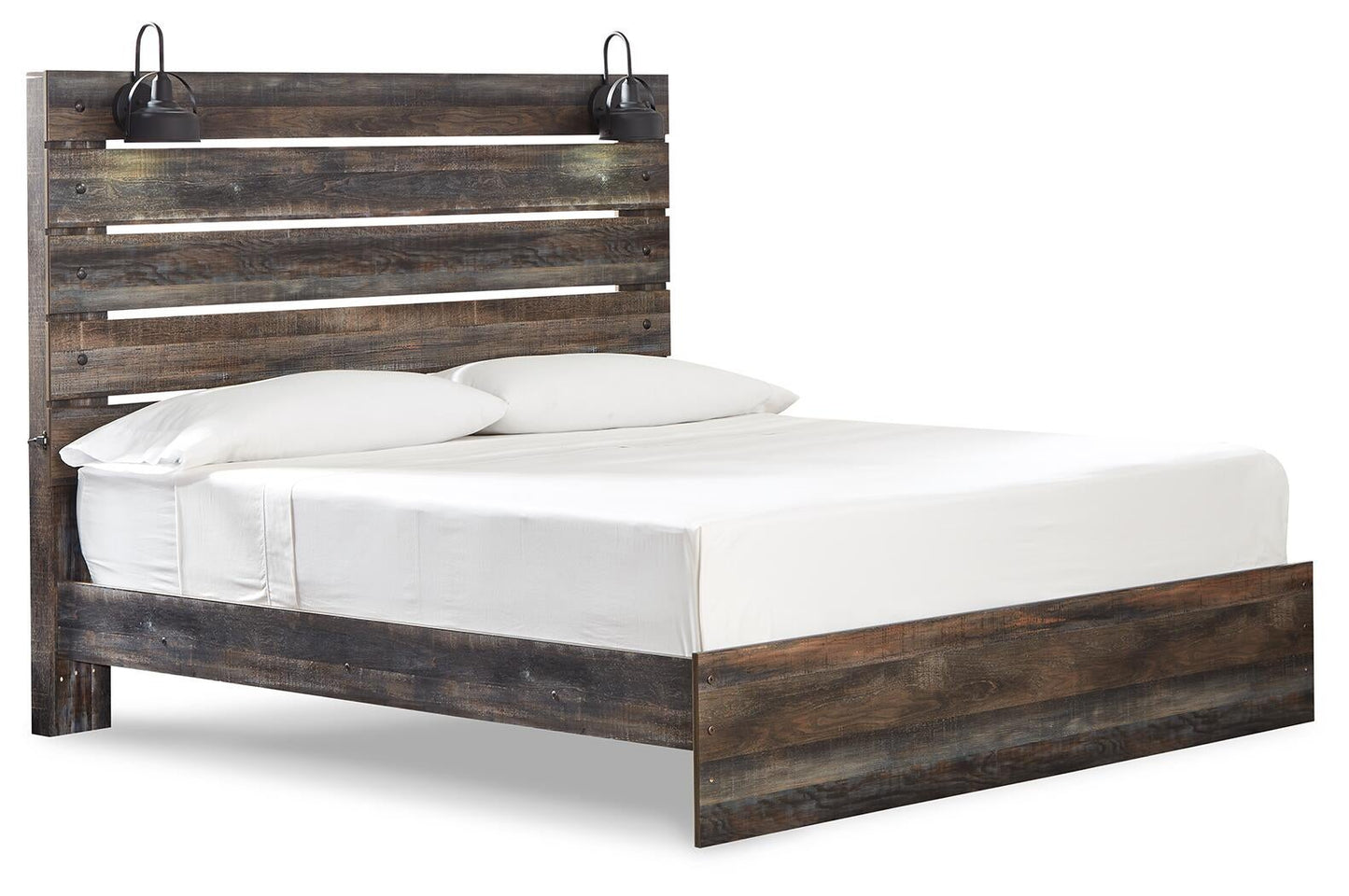 Drystan King Panel Bed with Mirrored Dresser