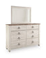 Willowton Queen Panel Bed with Mirrored Dresser