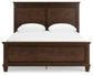 Danabrin Queen Panel Bed with Mirrored Dresser, Chest and Nightstand