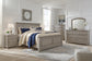Lettner California King Panel Bed with Mirrored Dresser, Chest and Nightstand